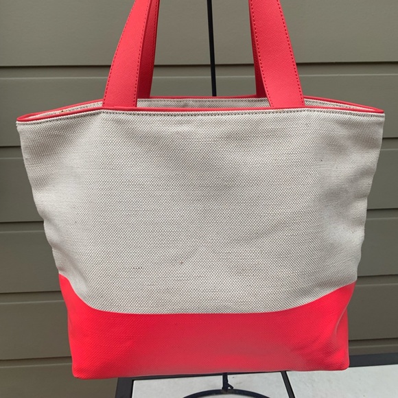 Kate Spade Summer Heritage Logo Dipped Canvas Tote - Picture 5 of 11